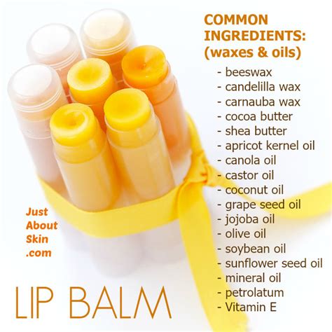 lip balm ingredients.